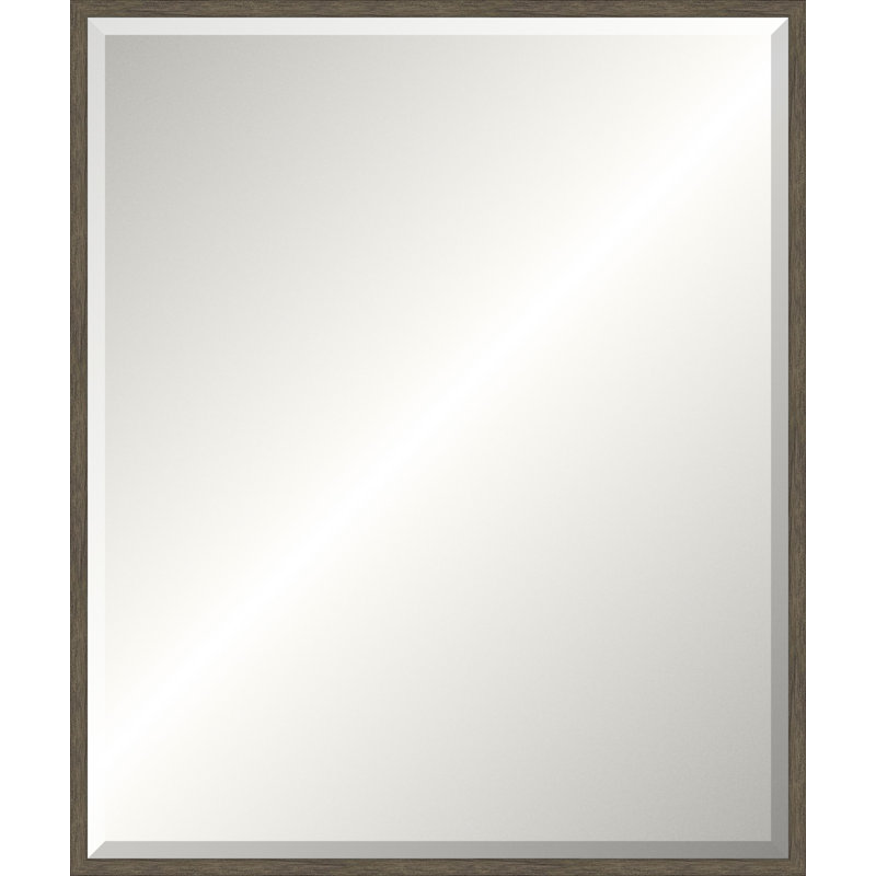 Grey Wood Legacy Mirror, Wide Vanity