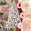 Arbre de Noël enneigé 6 pi avec 300 lumières blanches chaudes, 779 pointes, caractéristique, base en métal stable pour décorations d'hiver enneigées Arbre d'ambiance, technologie de dépliage automatique, décoration-1358415584