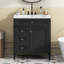 Meuble-lavabo moderne de 30 pouces avec lavabo supérieur, 2 tiroirs et tiroir basculant pour un rangement efficace-126232966