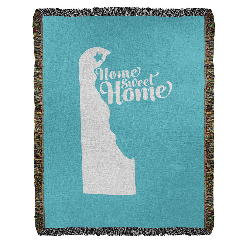 Hand Woven Throw Blanket, 60" W x 80" L, Teal