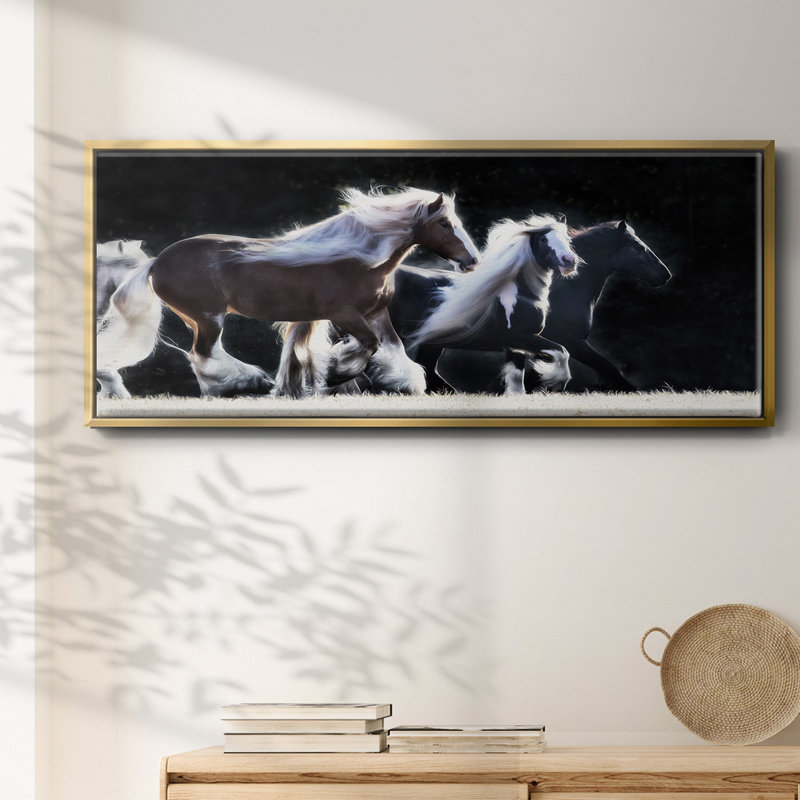 «Horse Motion X», toile encadrée, H 20 po x l 50 po