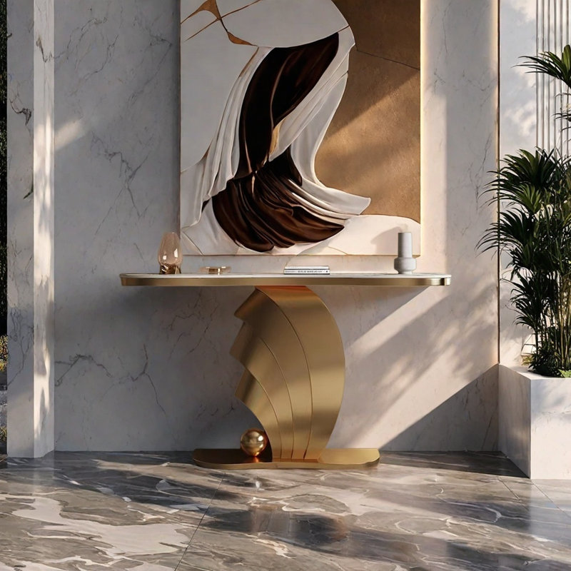 Console Modern Luxury Art, H 33,46 po x l 47,24 po x P 15,75 po