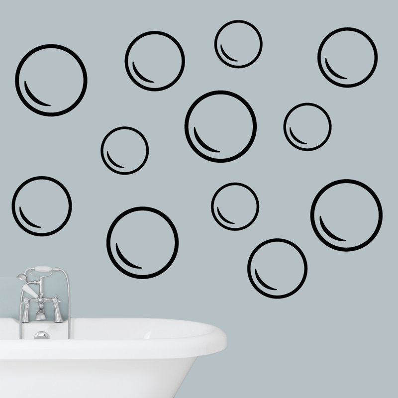 Adhésif décoratif bulles, Noir