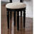 Classic Bedroom Vanity With Stool - Black Color, Rubber Wood Top Black, Base