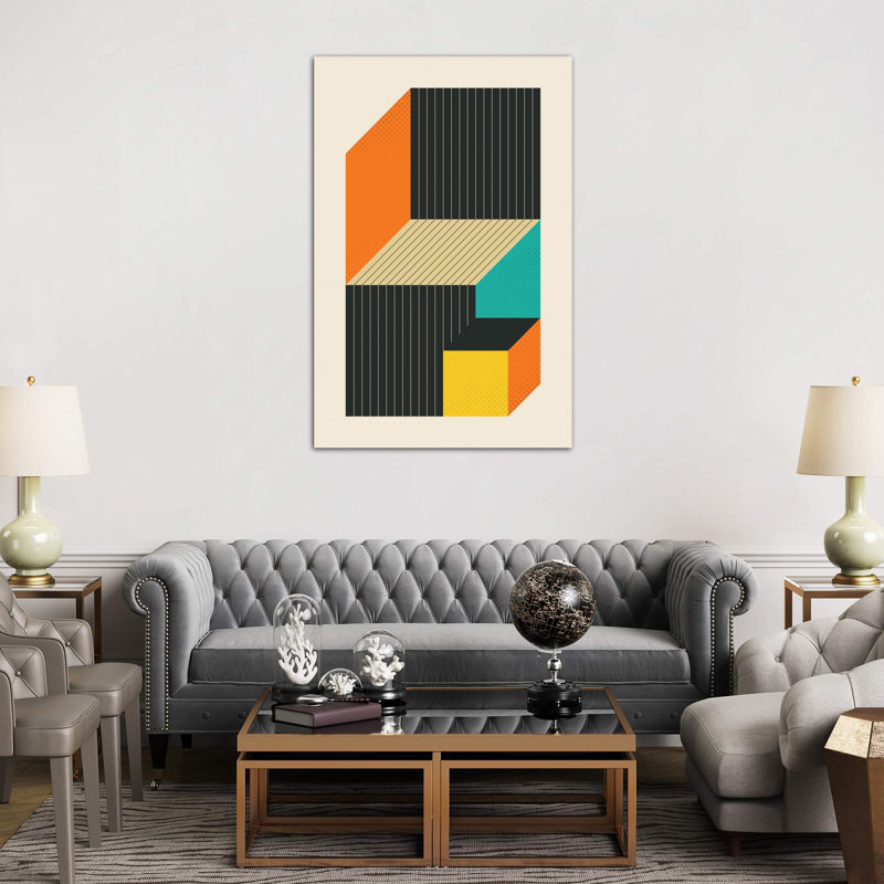 Cubes VI - Print on Canvas, Wrapped Canvas, 20.32 cm H x 30.48 cm W