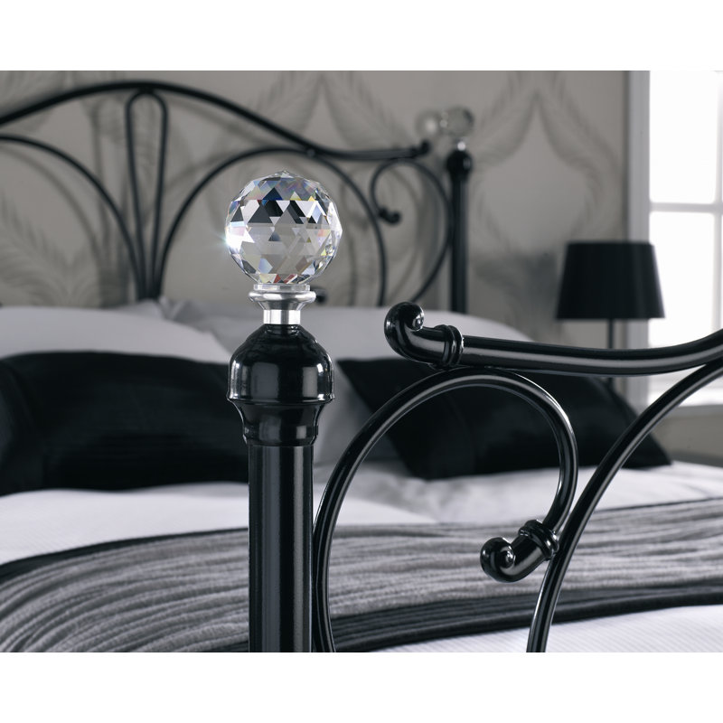 Larissa Metal Bed, Double (4'6), Black