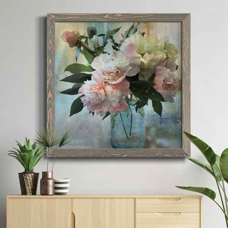 Perfect Spot - Peinture sur toile encadrée, H 31,5 po x l 31,5 po x P 1,5 po, Encadré gris