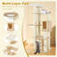  71'' Tall Cat Tree w/Cozy Perch Condo Space Capsule 4.6'' Scratching Posts
