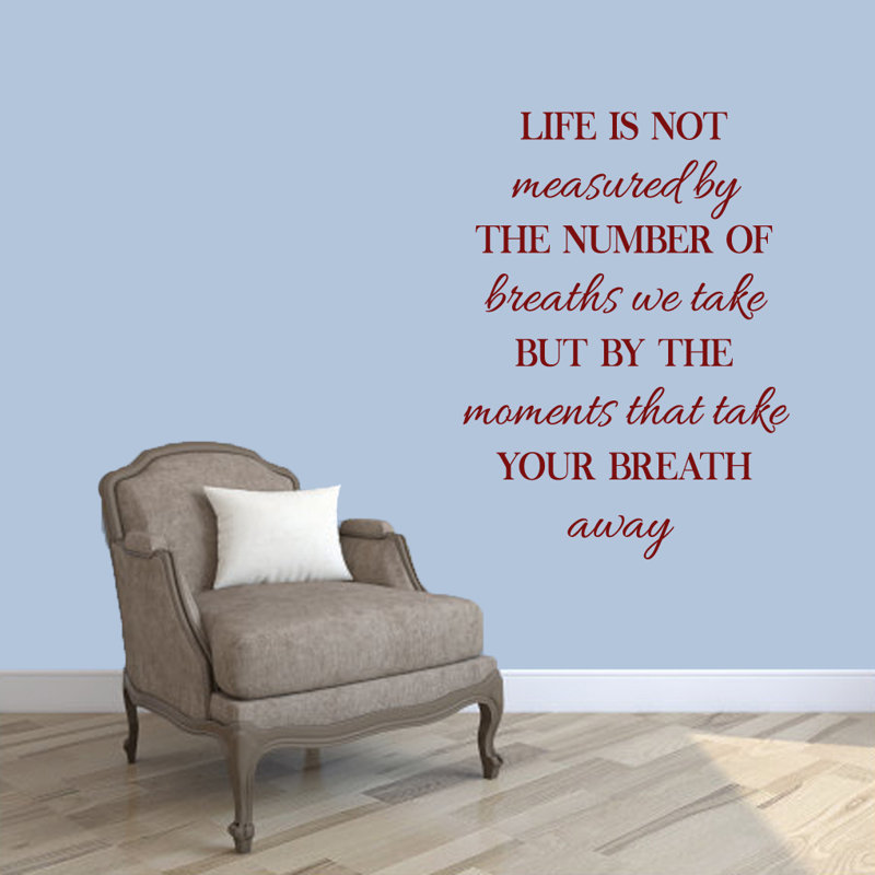 Text & Numbers Non-Wall Damaging Wall Decal, Cranberry