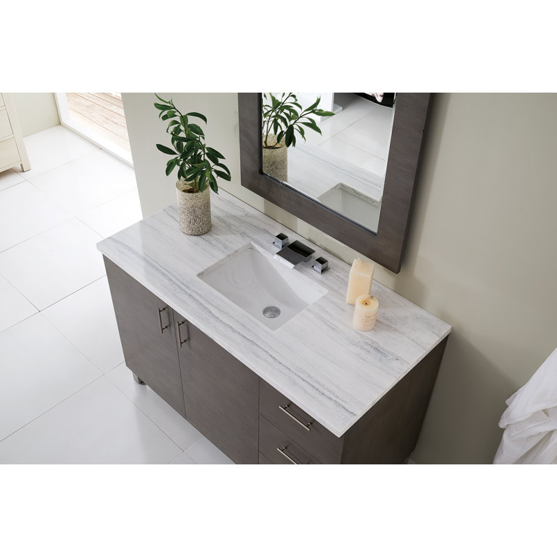 Metropolitan 48'' W Single Vanity, Silver Oak, Cala Blue