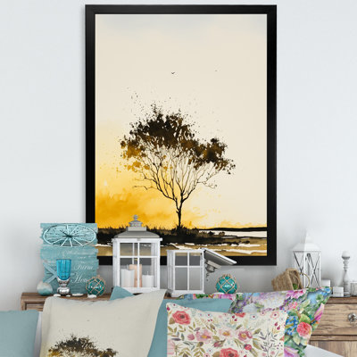 " Tree In The Countryside At Sunset I "