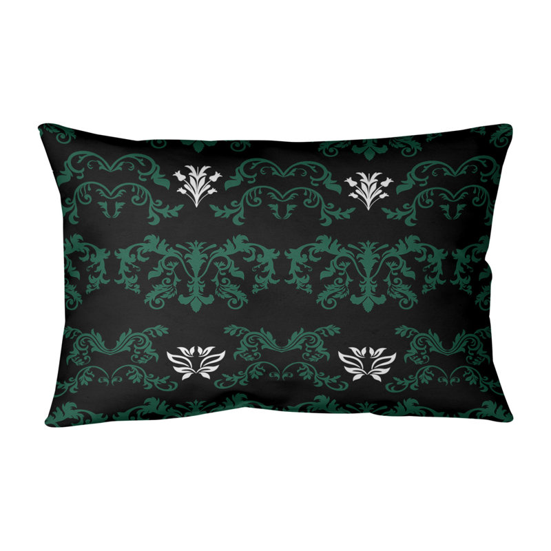 Housse de coussin Football Baroque, Polyester sergé, Vert Gotham / noir furtif / blanc