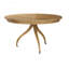 Solar Round Walnut Wood Dining Table-1000527797