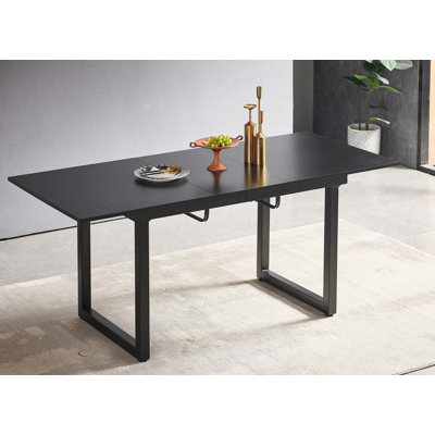 Extendable Dining Table With Metal Leg(Only Table)