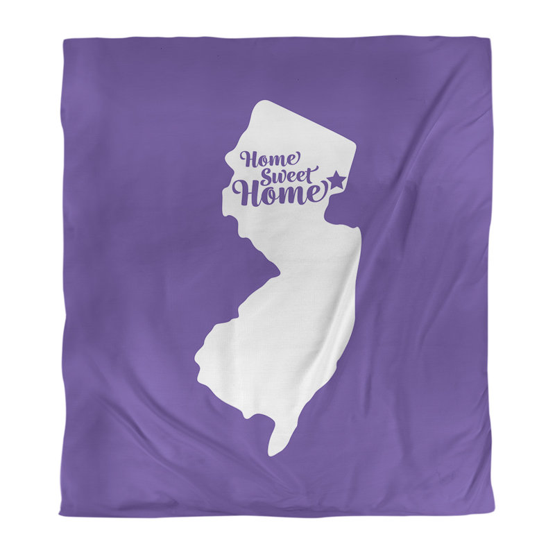 Housse de couette home jersey city, Polyester brossé, Housse de couette pour lit simple, Mauve