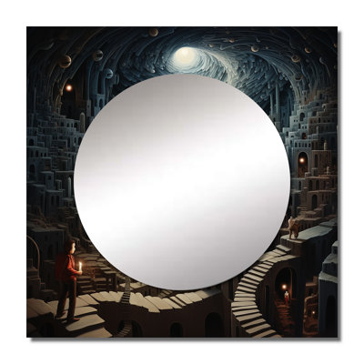 Deede - Abstract Landscape Square Living Room Wall Mirror Art