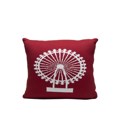 Cotton Blend Reversible Throw Pillow