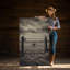 Impression sur toile «Texas Ranch Gate» - décoration murale Lone Star - reproduction de photo Western rustique-2082768322