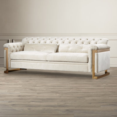 Lethbridge 87.8'' Velvet Sofa