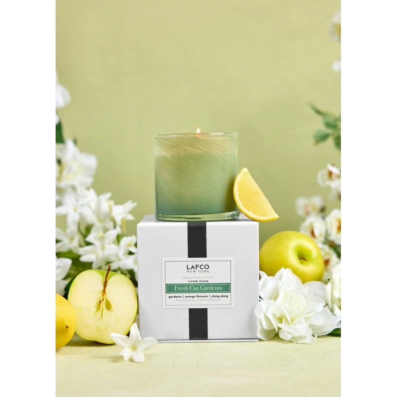 Fresh Cut Gardenia Scented Jar Candle, 3" H x 3" W x 3" D