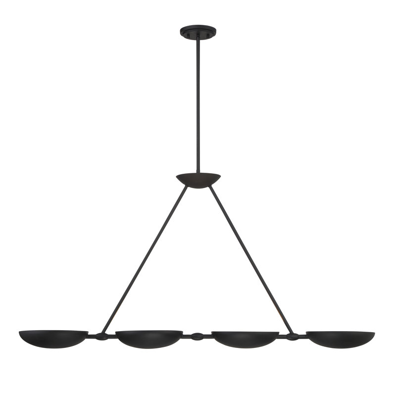 Îlot George 4 lumières George Kovacs, Noir texturé