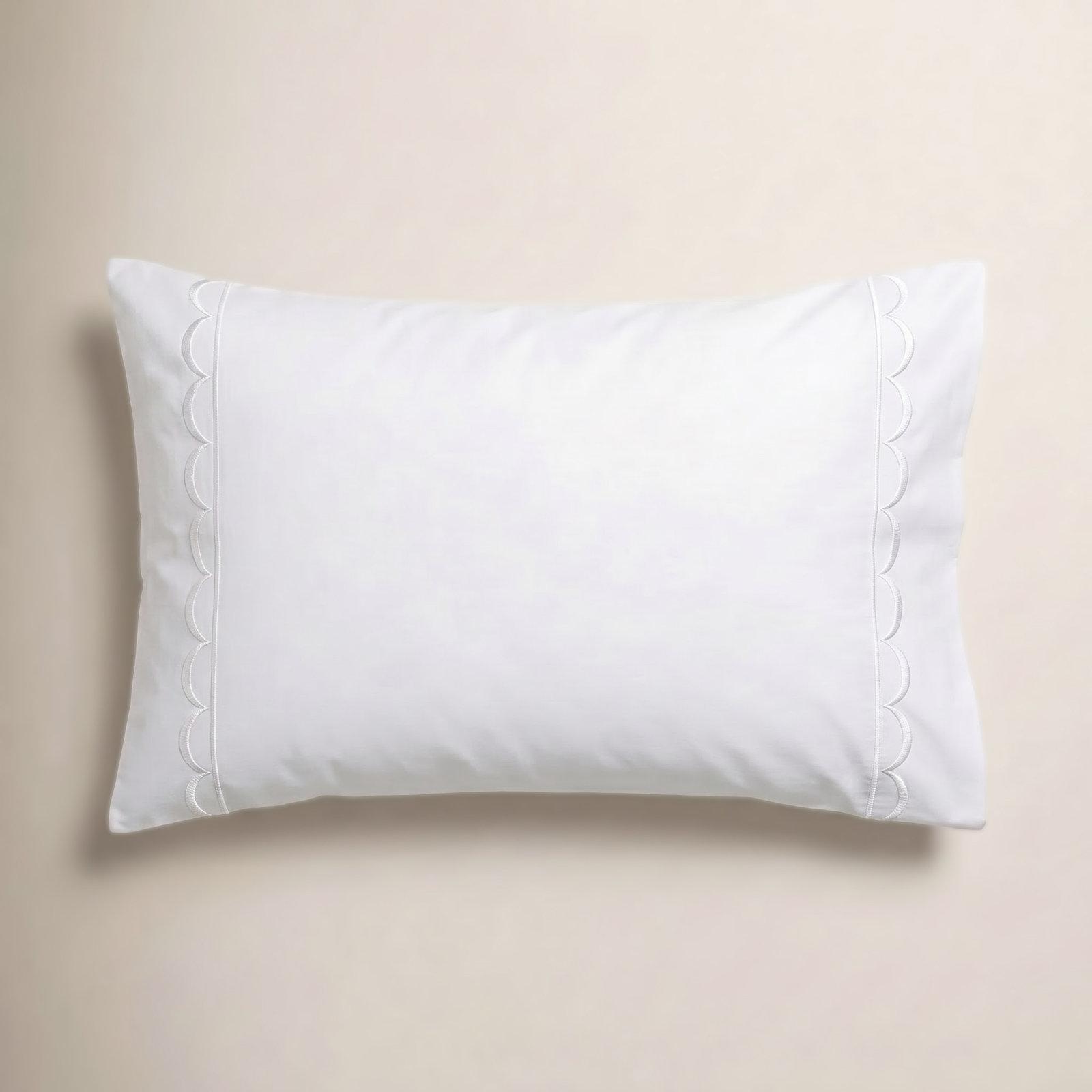 Cotton Pillowcase, King, White