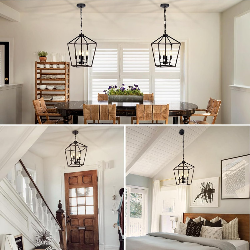 Black Lantern Lighting Fixture