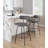 Swivel Upholstered Counter Stool with Metal Frame-86711706