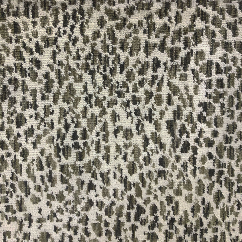 Animal Print Velvet on Linen Look | Lepard Fabric_LEPARD, Gray