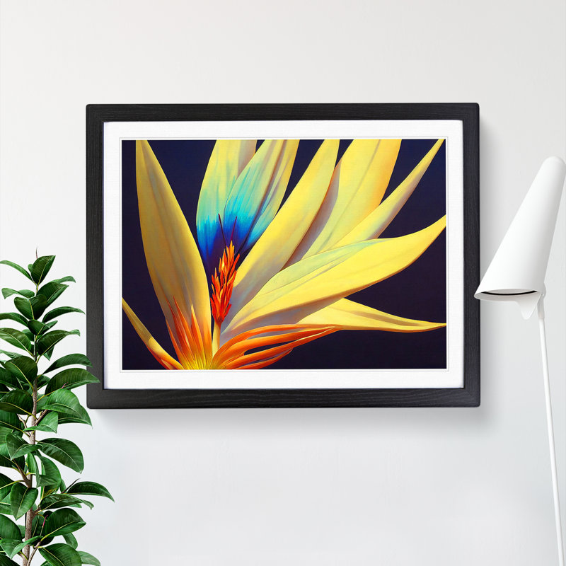 Unforgettable Bird of Paradise Flower - Framed Print, Black, 34cm H x 46cm W x 2cm D