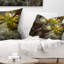 Coussin lombaire en fleur symétrique floral