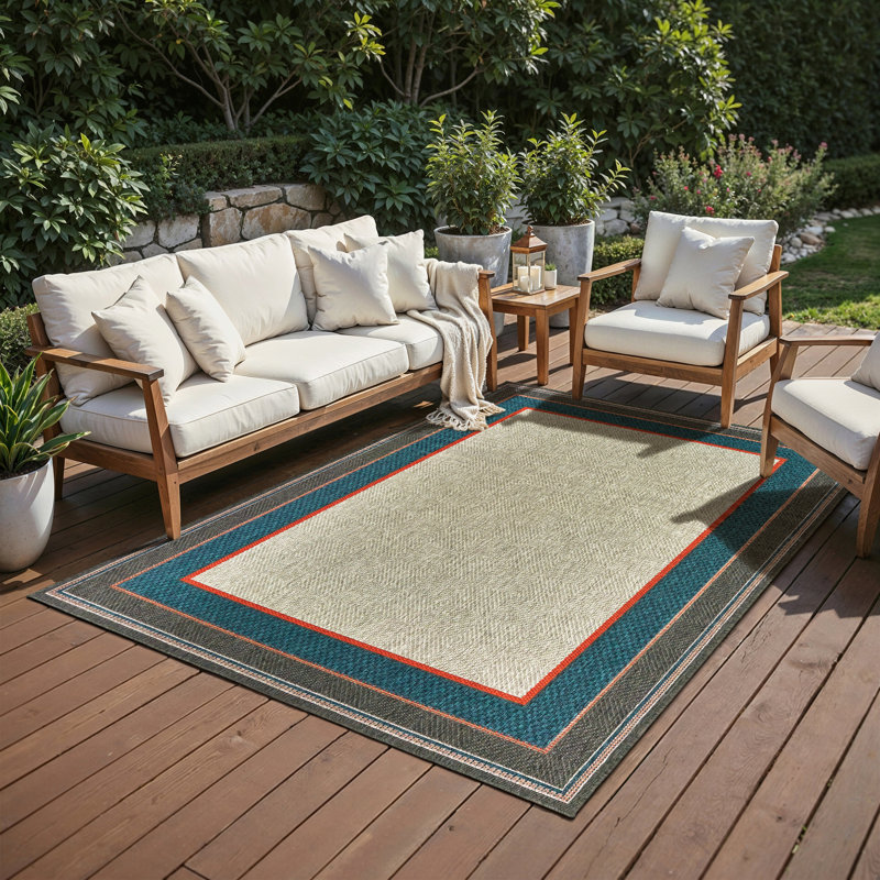 Izola Oriental Indoor / Outdoor Rug, Rectangle 9'10" x 12'10"