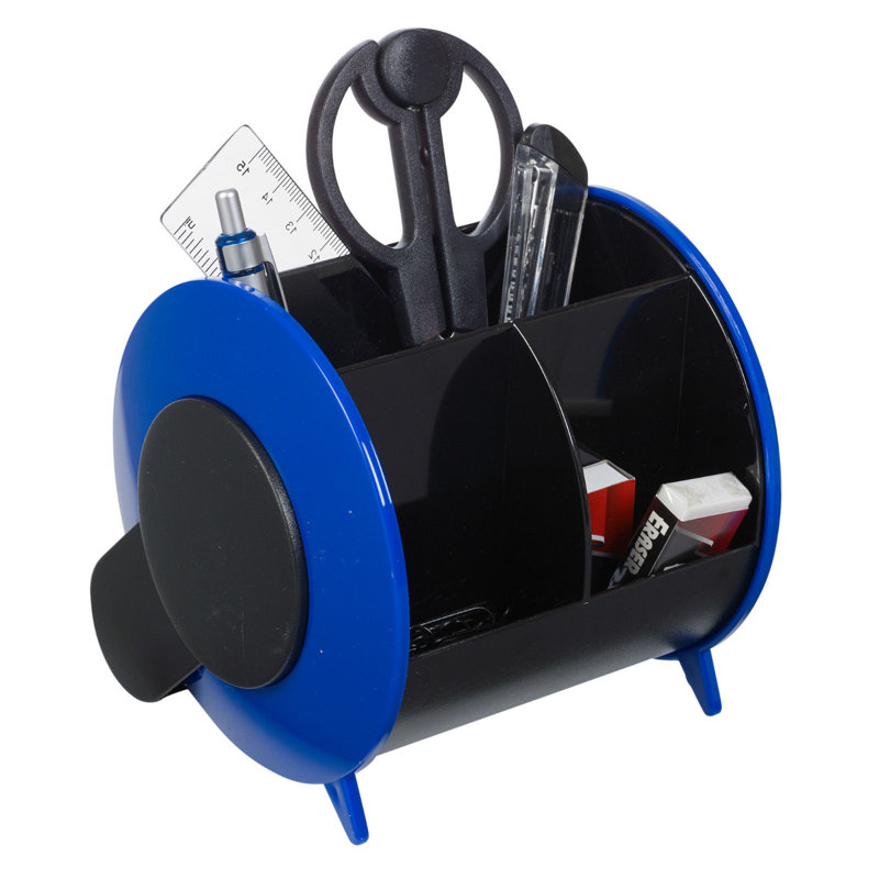 Plastic Desk Organiser Set, Blue