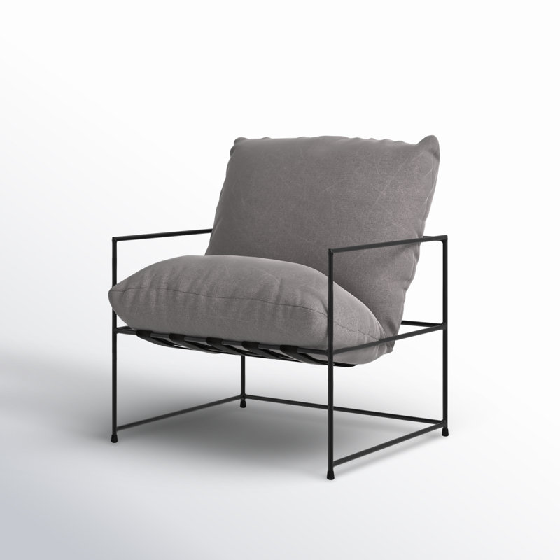Danita Armchair, Washed Grey Performance Canvas