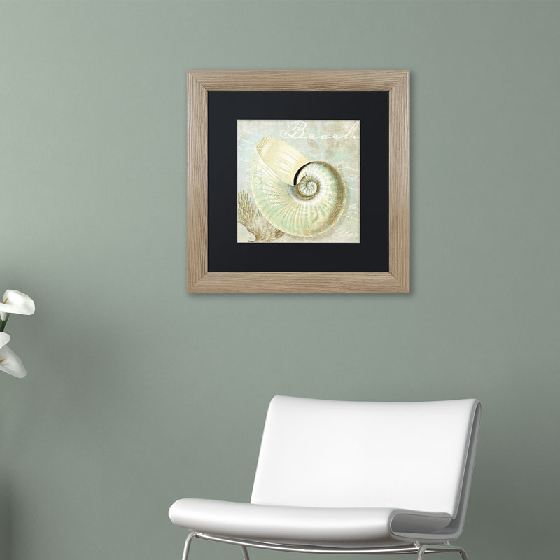 Jadaya «Turquoise Beach IV», impression encadrée, H 11 po x l 14 po x P 0,5 po, Noir, Cadre noir