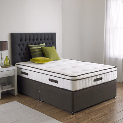 Keyesport Orthopaedic Memory Foam Open Coil Mattress, Pillow Border Design, Medium-Firm Feel.