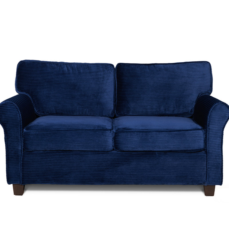 2-In-1 Convertible Corduroy Sofa Bed With Side Storage, High-Rebound Sponge And Solid Wood Frame For Easy Transformation And Space-Saving Comfort.