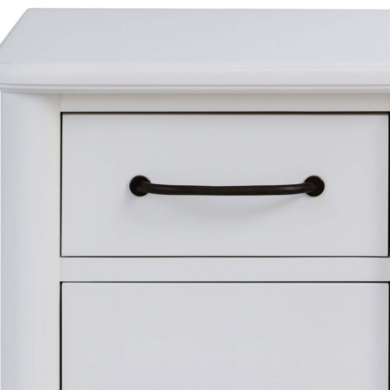2 Drawer Filing Cabinet With Smooth Ball-Bearing Glides And Spacious Storage For Office And Home Use, White