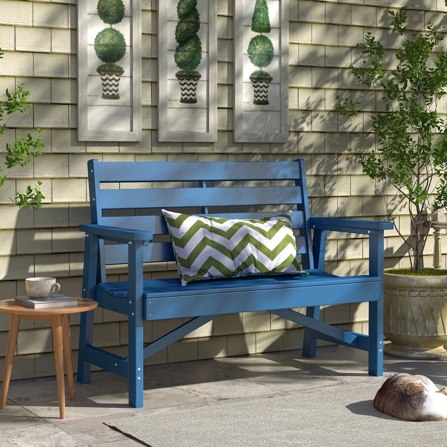 Winston Porter All Weather Outdoor Hdpe Garden Bench - Wayfair Canada