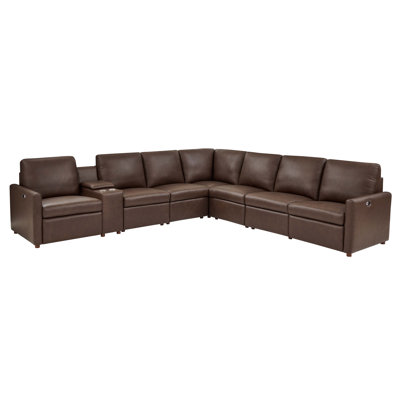 Cognac Luxe Reclining Sectional Sofa