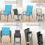 Chaises de patio empilables toutes saisons, tissu en textilène durable avec accoudoirs, structure en métal robuste, chaises de salle à manger ergonomiques à séchage rapide pour l'extérieur pour la cour et la piscine (bleu ciel, 6 pièces)-126637971-126637973