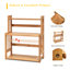 Freestanding Bamboo Spice Rack with Adjustable Racks