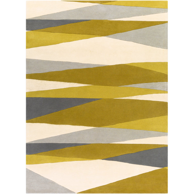 Ayeln Hand Tufted Wool Geometric Indoor Rug