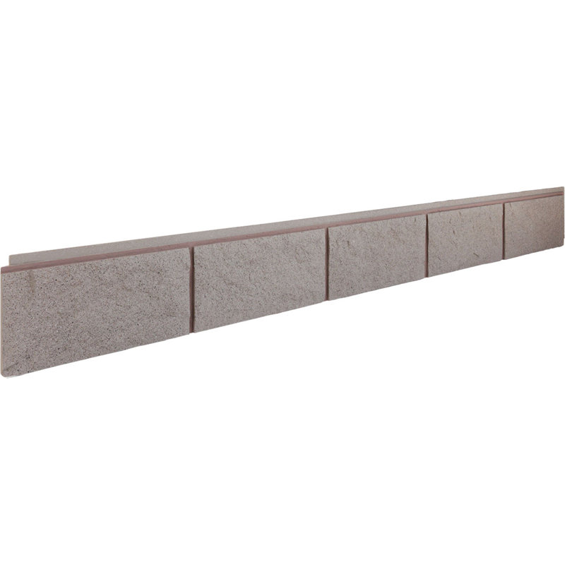 EverStone Split-Face Cinder Block Faux Concrete Panel, 81 1/4"W x 9"H x 1 1/4"D, Mauve Brown, Mauve Brown