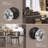 Crystal Door Knobs Keyless Lock with Round Rosette-126322832-52011725