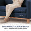 Causeuse rembourrée en similicuir de 60 po d'épaisseur Mid Century-367122864
