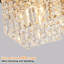 Lustre en cristal moderne pour la salle à manger, lustre rectangulaire en forme de goutte d'eau dorée à 8 lumières, lustre de comptoir de bar moderne pour îlot de cuisine L 39,4 po x l 9,8 po x H 8,7 po (ampoules non incluses)-847169289