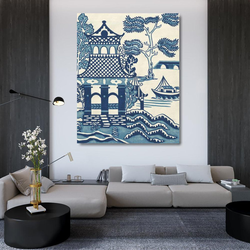 «Red Barrel Studio® Zarris, Chariklia», reproduction d'art sur toile tendue: Willow Landscape I, H 45 po x l 36 po