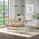 Chelsea 72" Wide Farmhouse Style Table With Crossed Legs Rectangular Dining Table with Bench