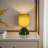 9” Modern Green Glass Accent Table Lamp with Dimmer for Living Room, Bedroom, Entryway or Study Room-670989356-670989345